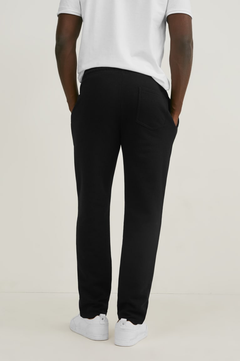 Black C&A Joggers Organic Cotton Men's Trousers | LMVFI-3105