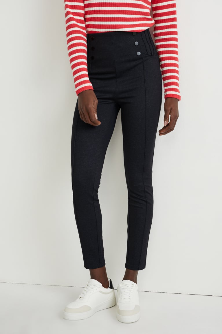 Black C&A Leggings With Recycled Polyester Women's Trousers | CTBJW-5492