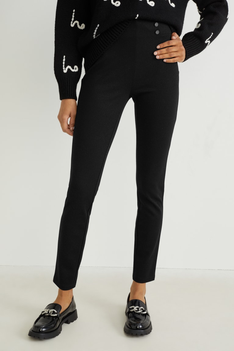 Black C&A Leggings Women's Trousers | RDIVX-0724