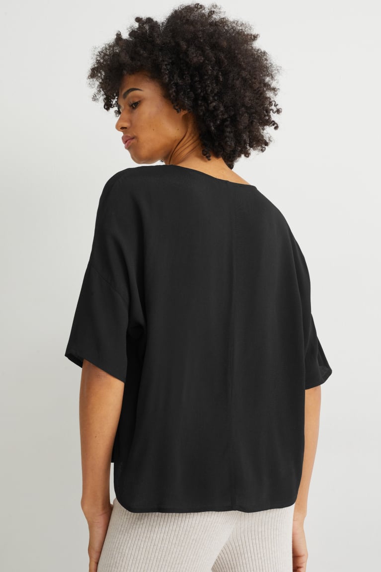 Black C&A Lenzing™ Ecovero™ Women's Blouses | JQDZF-2710