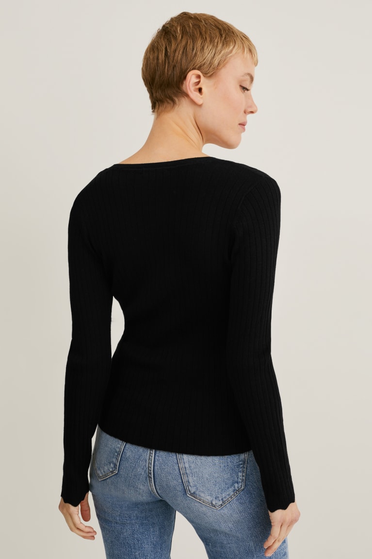 Black C&A Lenzing™ Ecovero™ Women's Jumper | IZUSL-4157