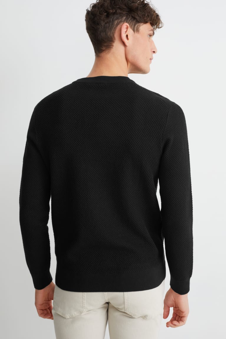 Black C&A Men's Jumper | LCPZD-2743