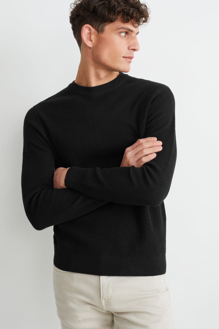 Black C&A Men\'s Jumper | LCPZD-2743