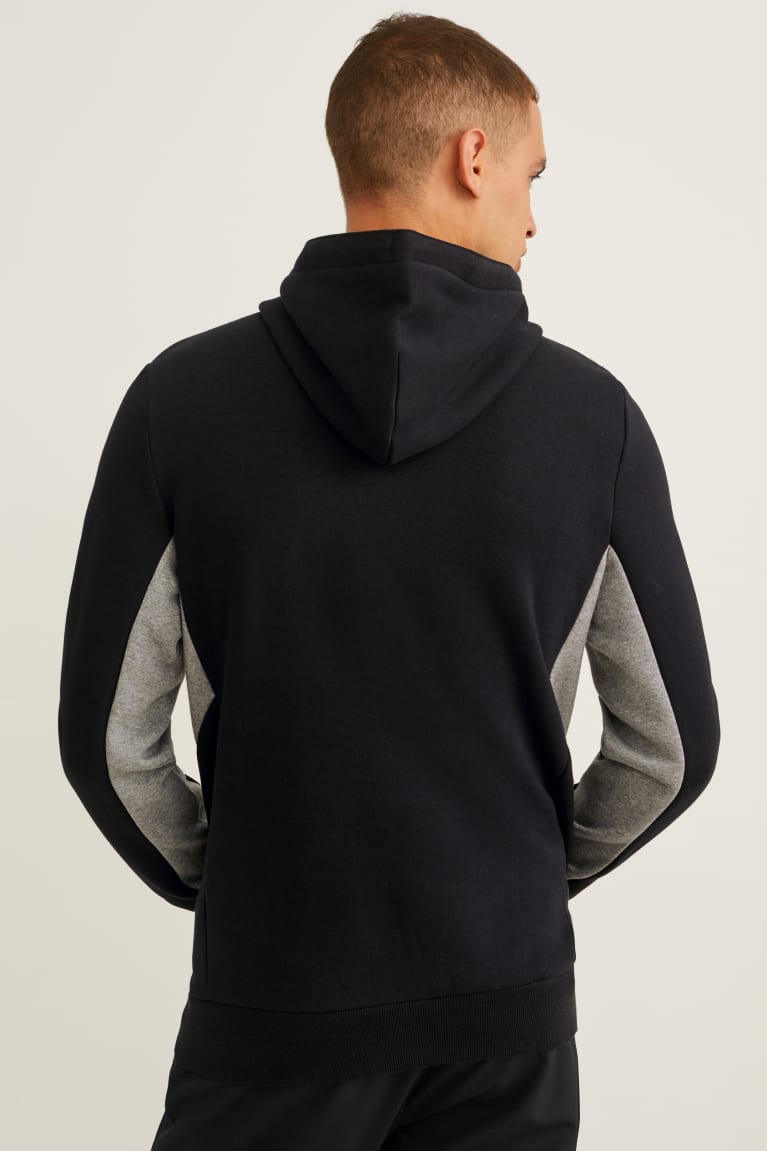 Black C&A Men's Sweatshirts | BIKVM-7459