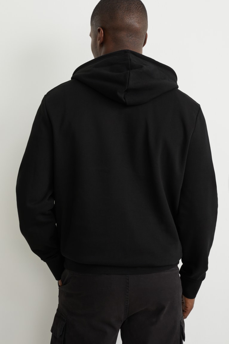 Black C&A Men's Sweatshirts | ODFTU-3782