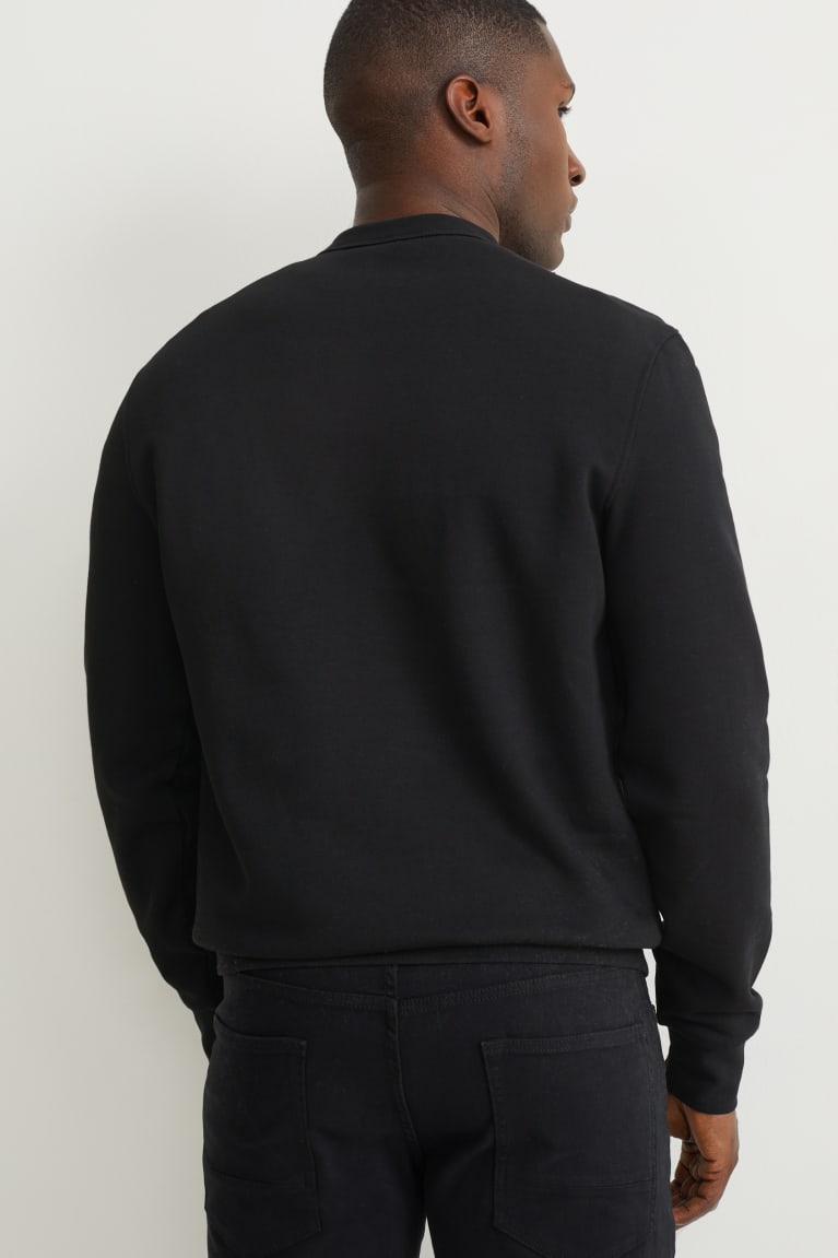 Black C&A Men's Sweatshirts | TYZGV-4618