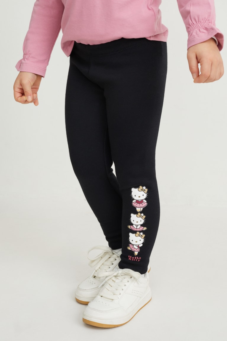 Black C&A Multipack Of 2 Hello Kitty Thermal Leggings Girls' Trousers | MGOBW-7095