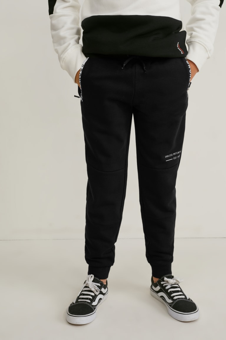 Black C&A Multipack Of 2 Joggers Boys' Trousers | RBLOM-2395