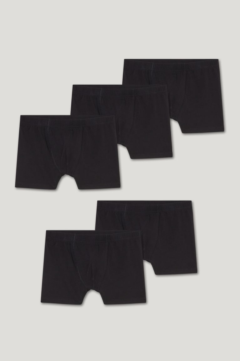 Black C&A Multipack Of 5 Trunks Organic Cotton Lycra® Men's Underwear | NDGMV-8507