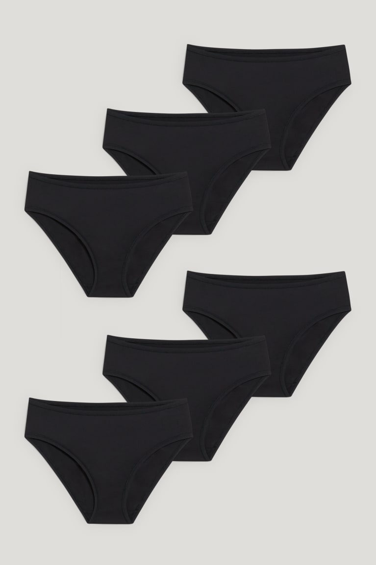 Black C&A Multipack Of 6 Briefs Lycra® Women's Underwear | WYMVE-9452