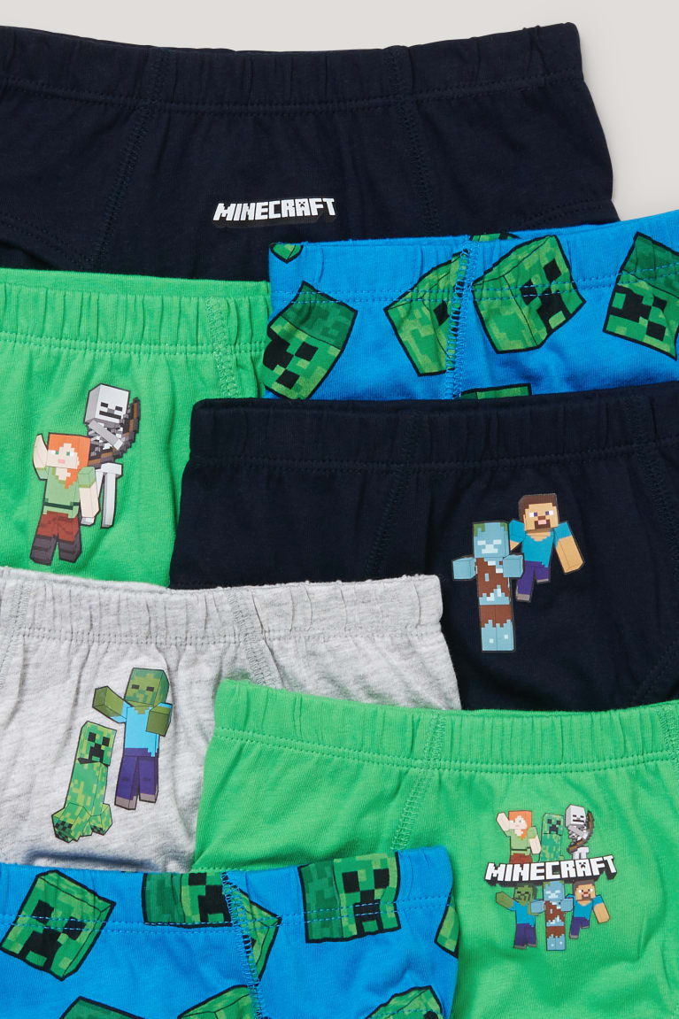 Black C&A Multipack Of 7 Minecraft Briefs Organic Cotton Boys' Underwear | IOZBG-1365