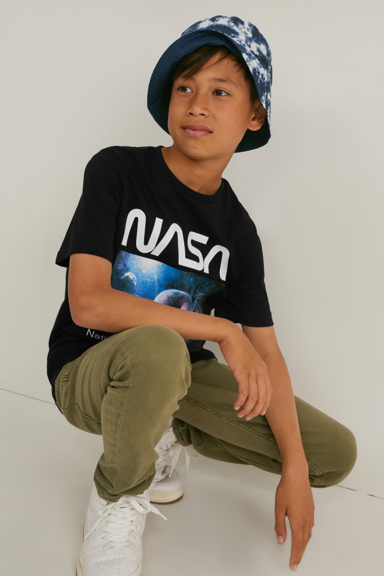 Black C&A Nasa Sleeve Boys' T-shirts | CGUMX-1427