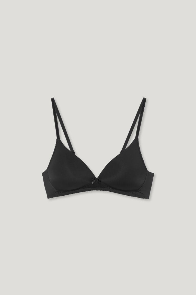 Black C&A Non-wired Bra Padded Women's Underwear | KLEJM-5963