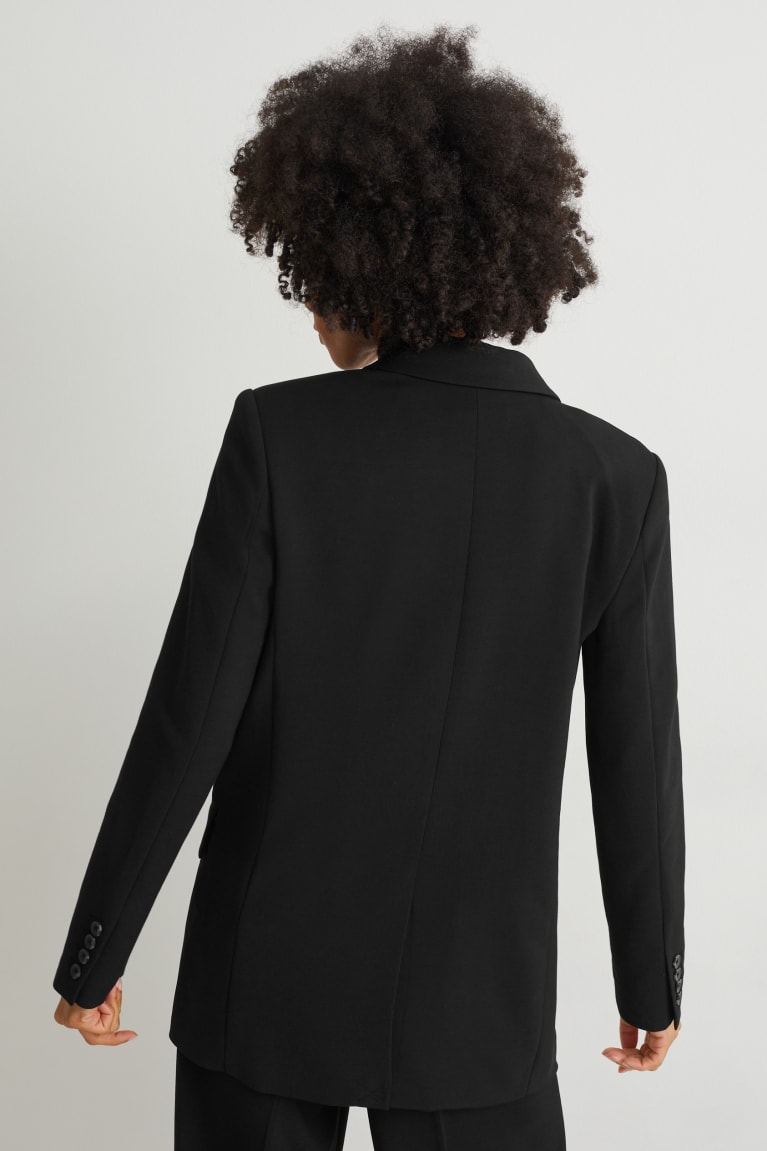 Black C&A Oversized With Recycled Polyester Women's Blazers | CMQPZ-3168