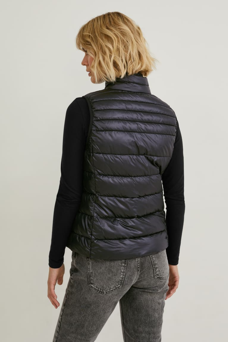 Black C&A Quilted Gilet Bionic-finish®eco Women's Jackets | GJWTK-1624