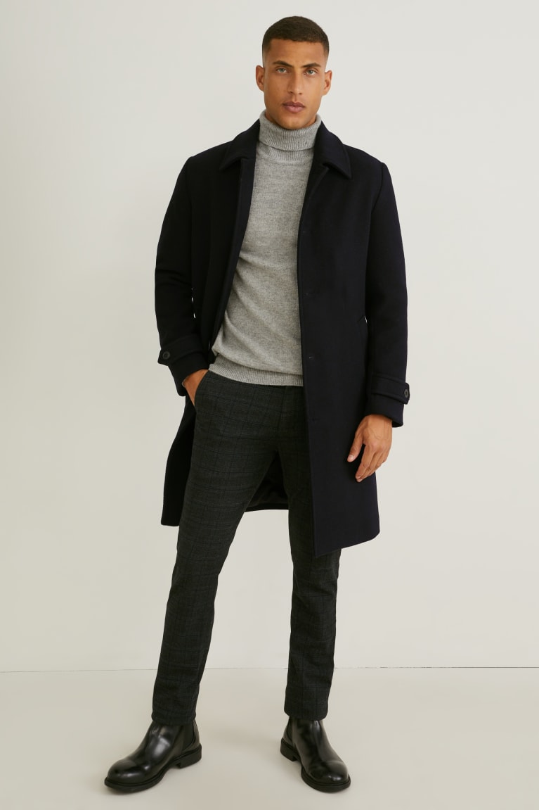 Black C&A Recycled Men's Coats | KWZTQ-4031