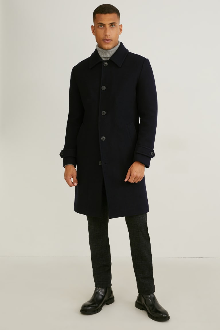 Black C&A Recycled Men\'s Coats | KWZTQ-4031