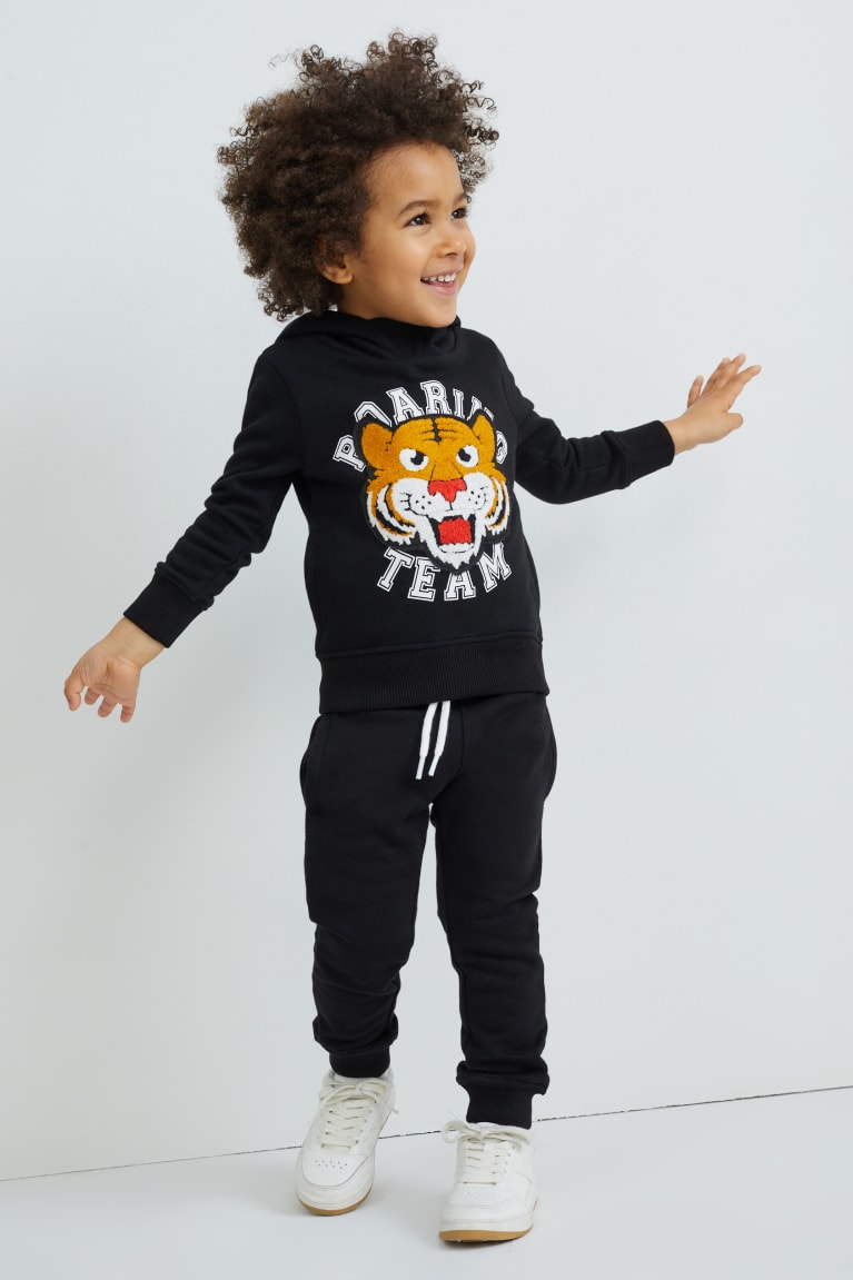 Black C&A Set And Joggers 2 Piece Girls' Hoodie | KFLHV-9516