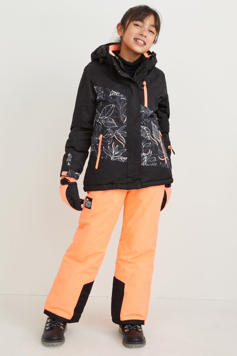 Black C&A Ski With Hood Girls' Jackets | XUVOM-1587