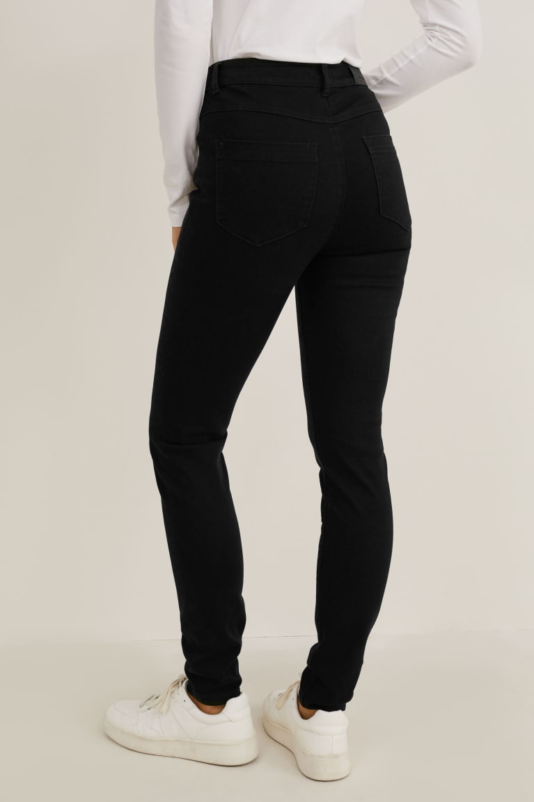 Black C&A Skinny High Waist Women's Jeans | IHNUS-0137