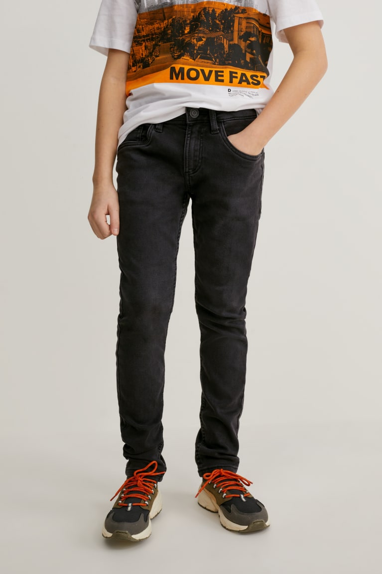 Black C&A Skinny Organic Cotton Boys' Jeans | DFITC-8061