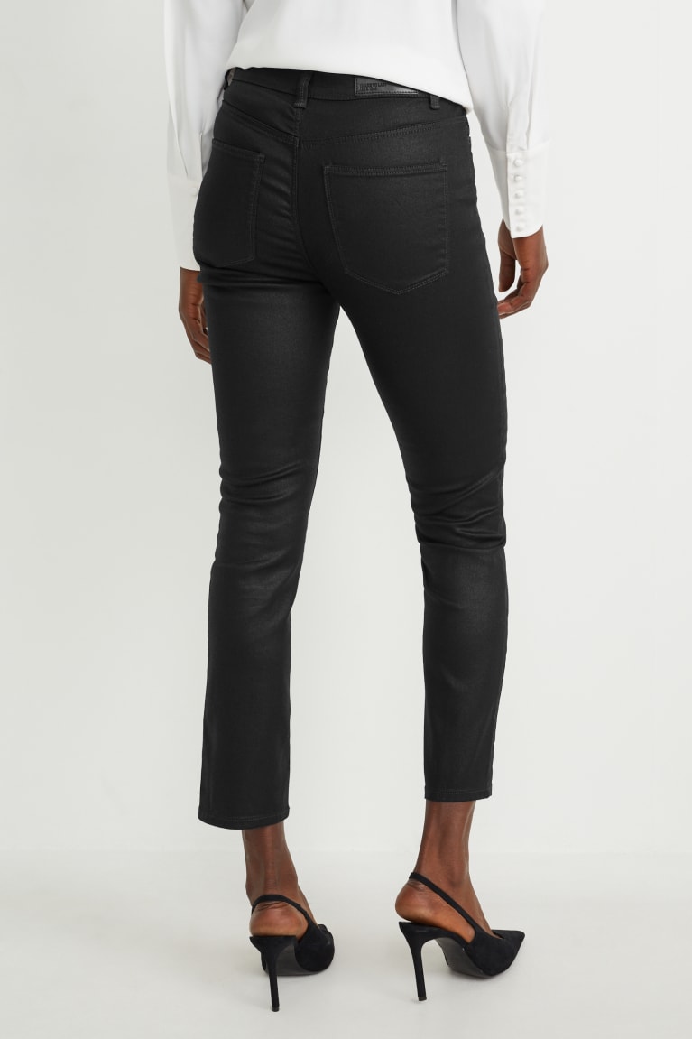 Black C&A Slim High Waist Lycra® Women's Jeans | XNYGJ-9612