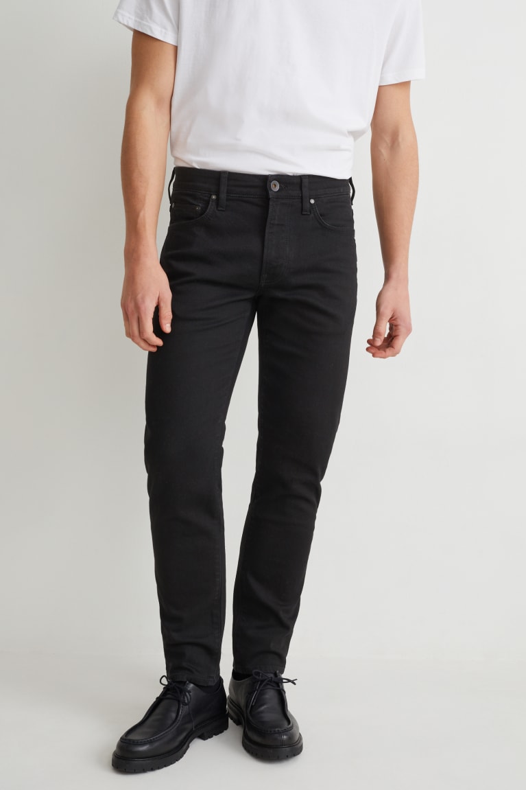 Black C&A Slim Lycra® With Recycled Cotton Men's Jeans | DPVBJ-5804