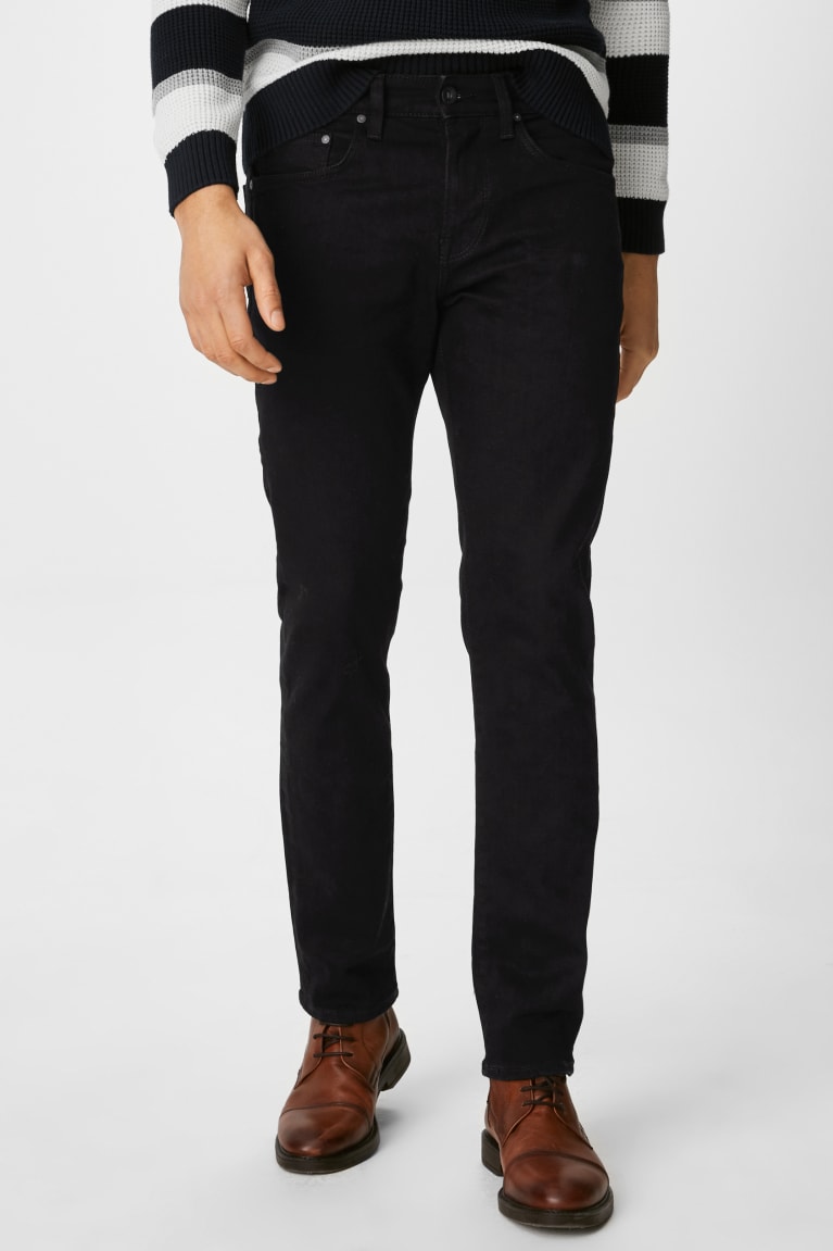 Black C&A Slim Men's Jeans | KHCYS-2015