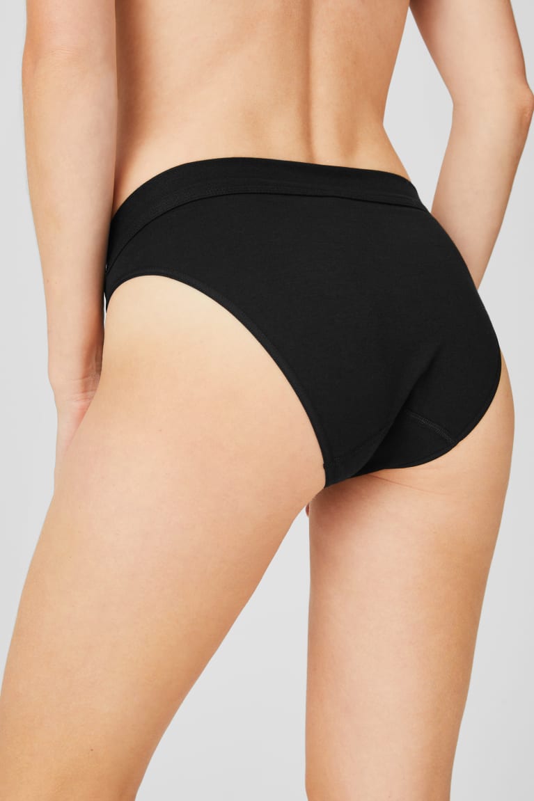 Black C&A Speidel Briefs Organic Cotton Women's Underwear | EGCDO-2849