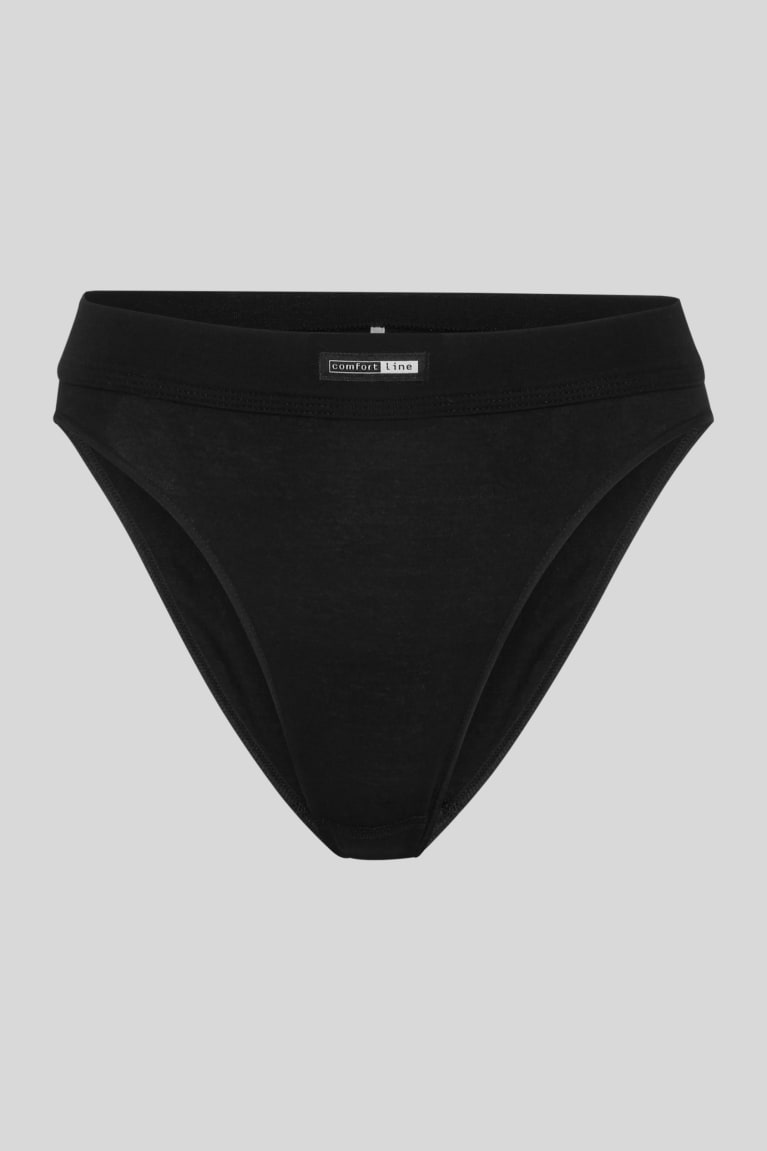 Black C&A Speidel Briefs Organic Cotton Women's Underwear | EGCDO-2849