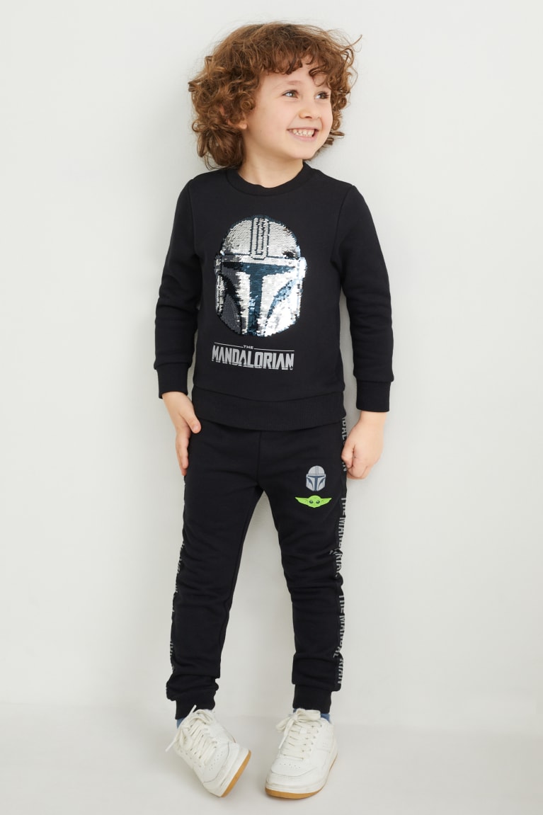 Black C&A Star Wars: The Mandalorian Shiny Girls' Sweatshirts | UONFX-7295