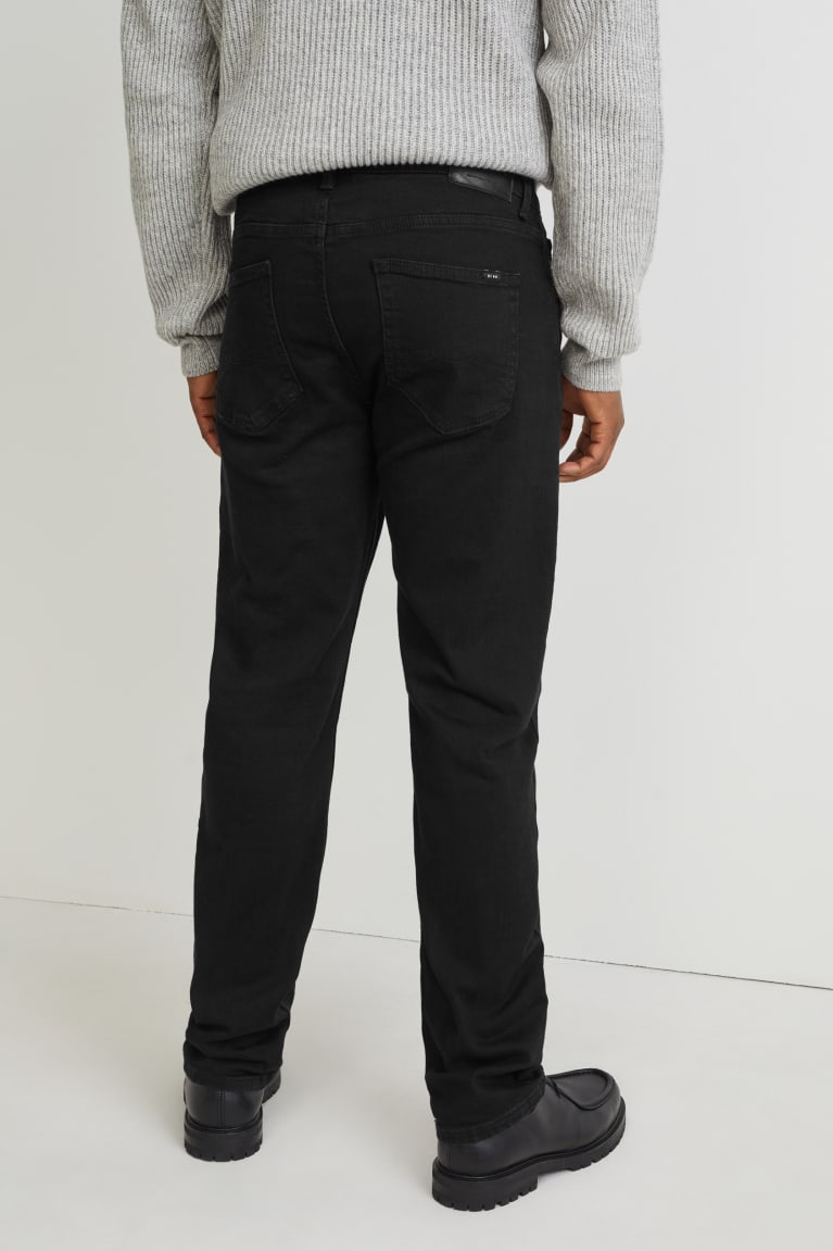 Black C&A Straight Men's Jeans | YLHGC-1906