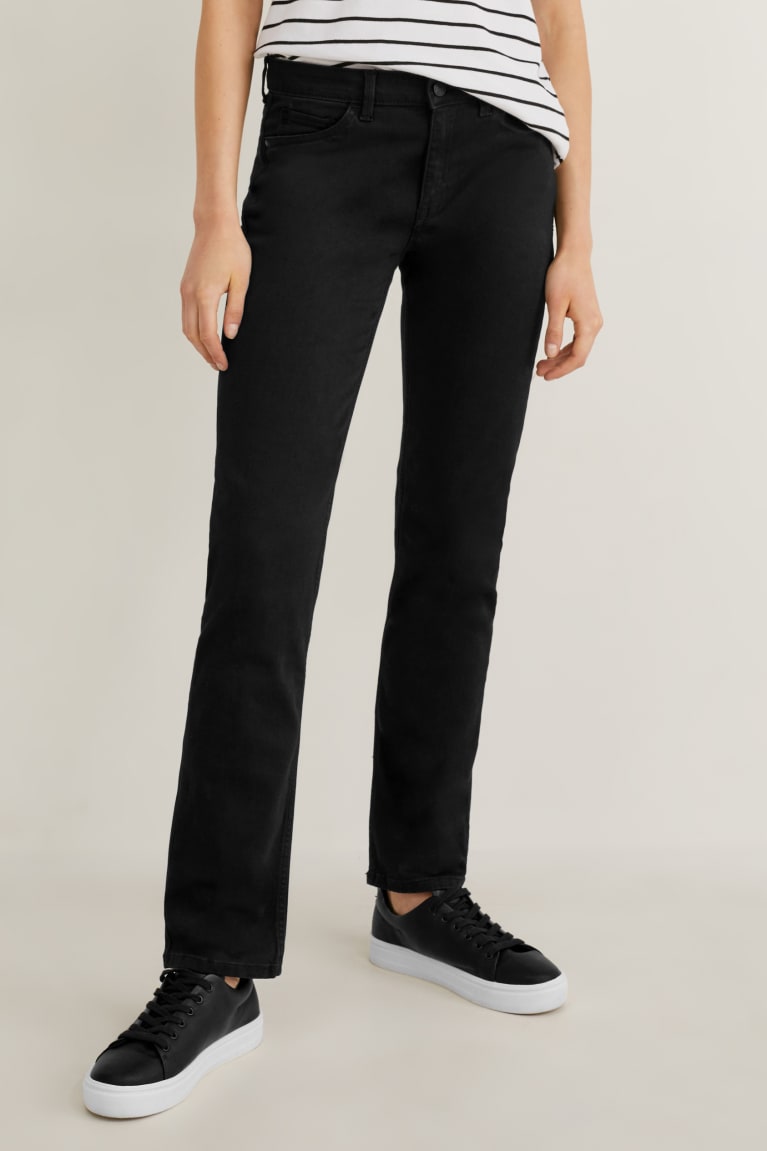 Black C&A Straight Women's Jeans | CQOWS-2769