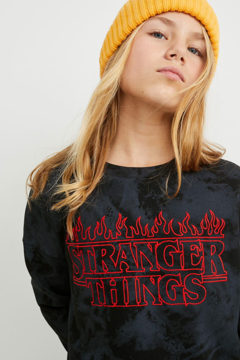 Black C&A Stranger Things Girls' Dress | QCFSU-1348