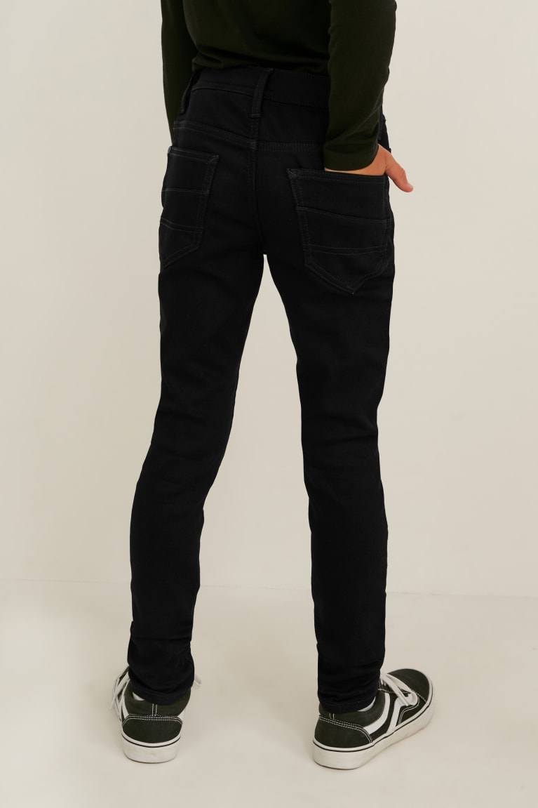 Black C&A Super Skinny Organic Cotton Boys' Jeans | JXAQN-0189