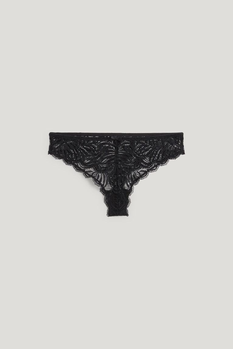 Black C&A Thong Women's Underwear | HKTPV-6037