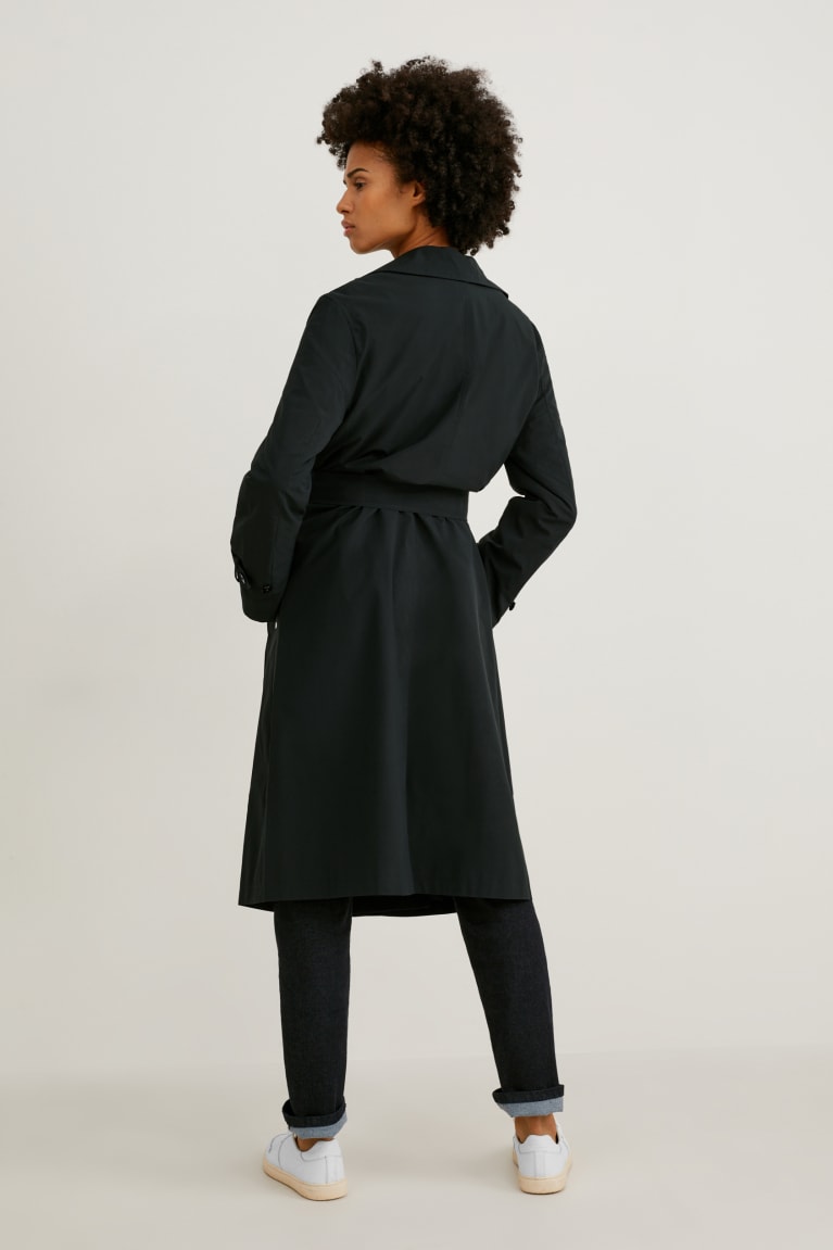 Black C&A Trench Bionic-finish®eco Women's Coats | YKQUB-7563