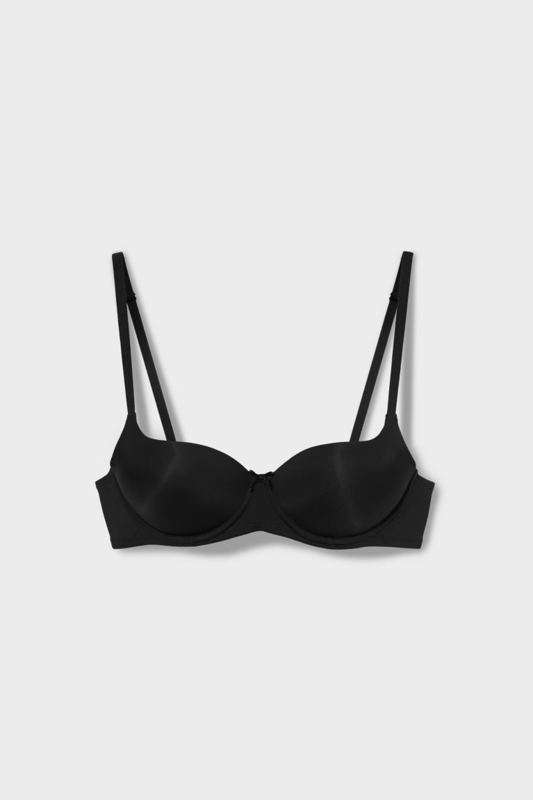 Black C&A Underwire Bra Full Coverage Padded Women's Underwear | OFTZQ-0968