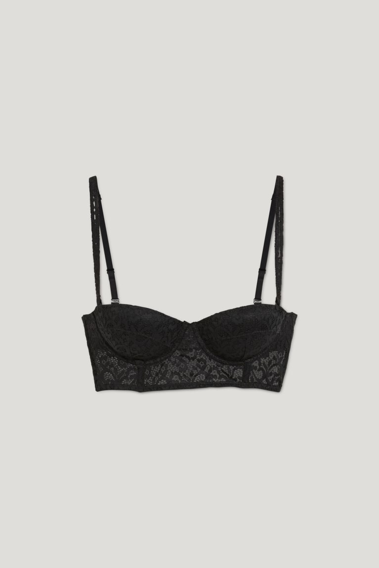 Black C&A Underwire Bralette Padded Women's Underwear | FVKNR-6807