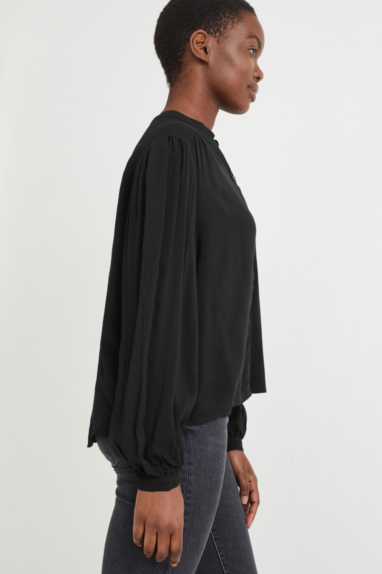 Black C&A With Lenzing™ Ecovero™ Women's Blouses | BMWZC-7351