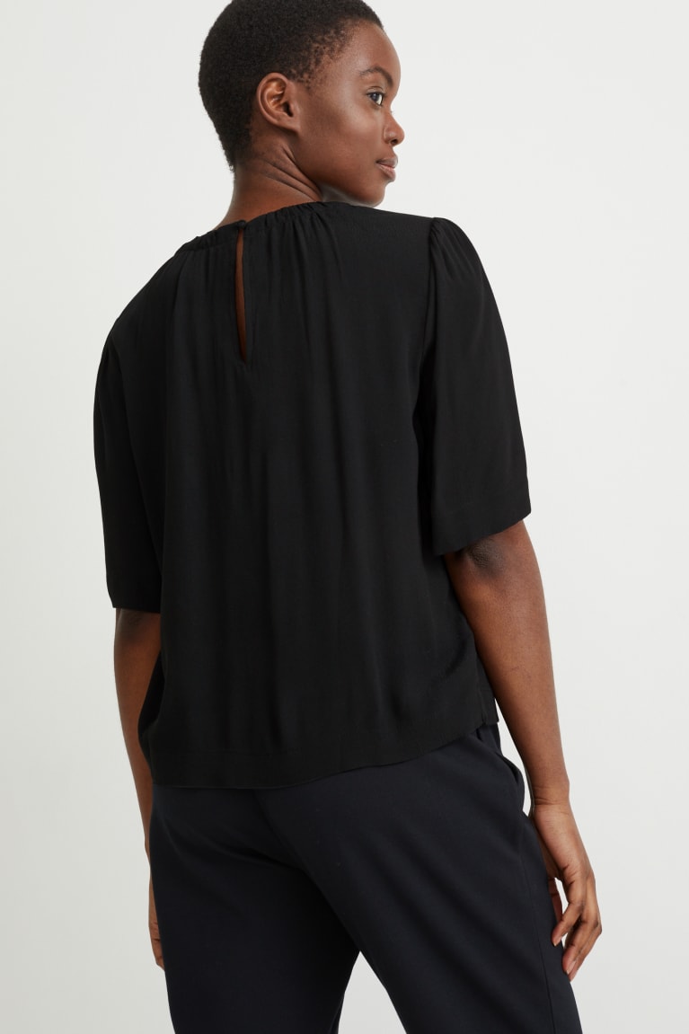 Black C&A With Lenzing™ Ecovero™ Women's Blouses | TCIPJ-6953