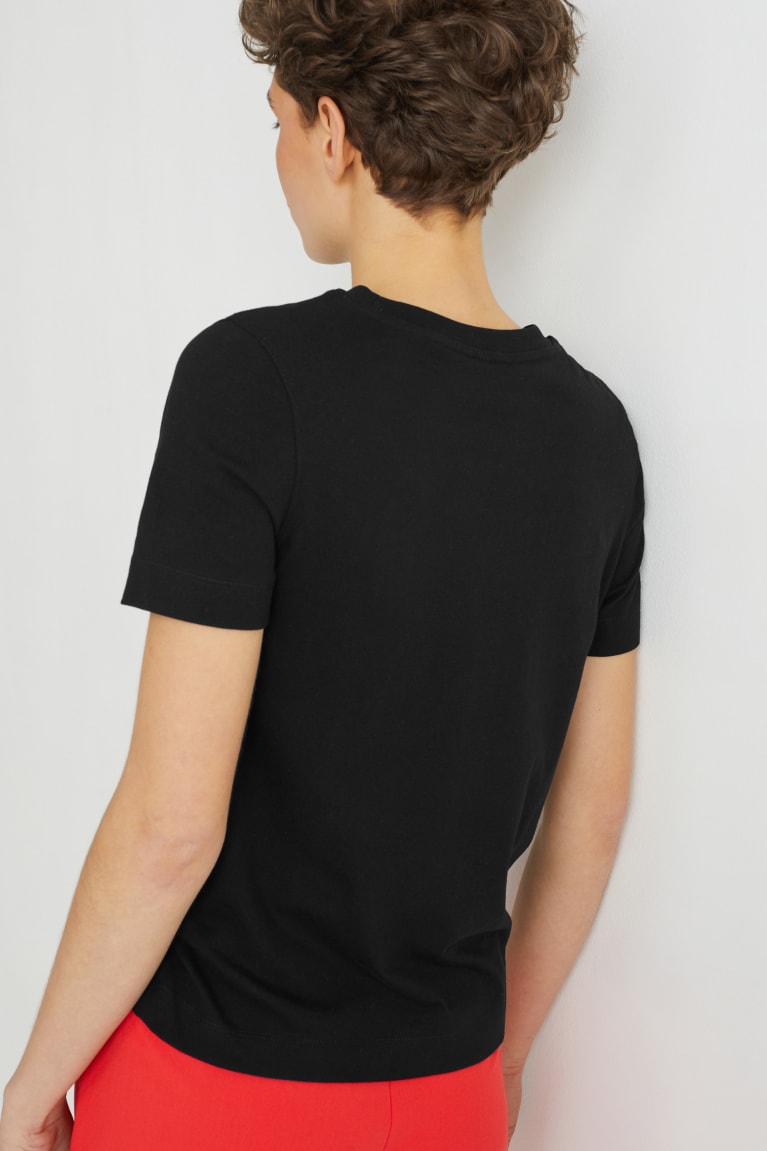 Black C&A Women's T-shirts | WBJLV-6857