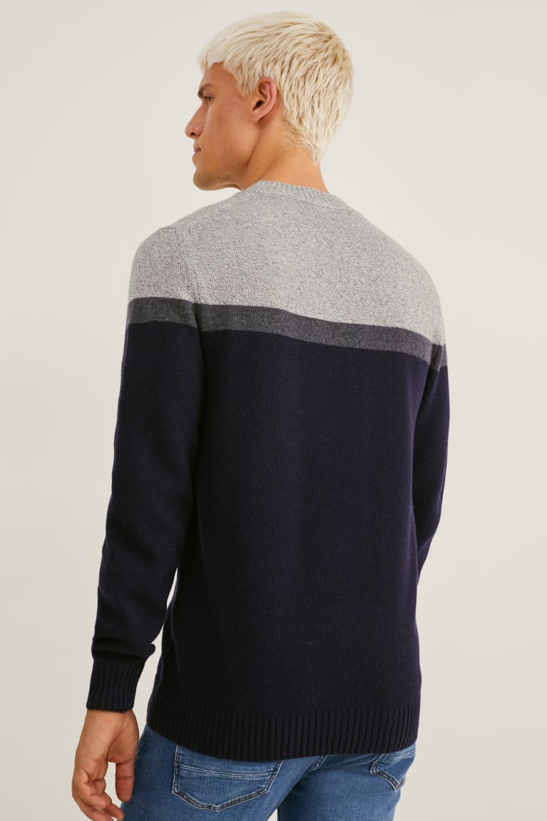 Black / Gray C&A Men's Jumper | PBZYO-7481