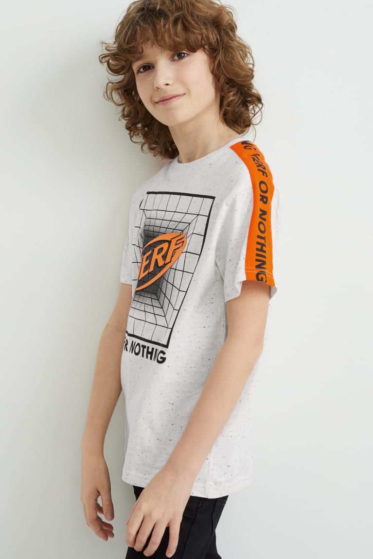 Black / Gray C&A Nerf Sleeve Boys\' T-shirts | RTMVY-1482