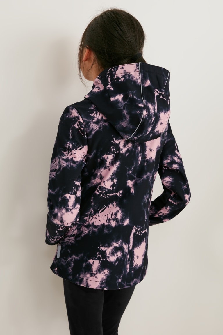 Black / Rose C&A Softshell With Hood Girls' Jackets | YEKRU-3604