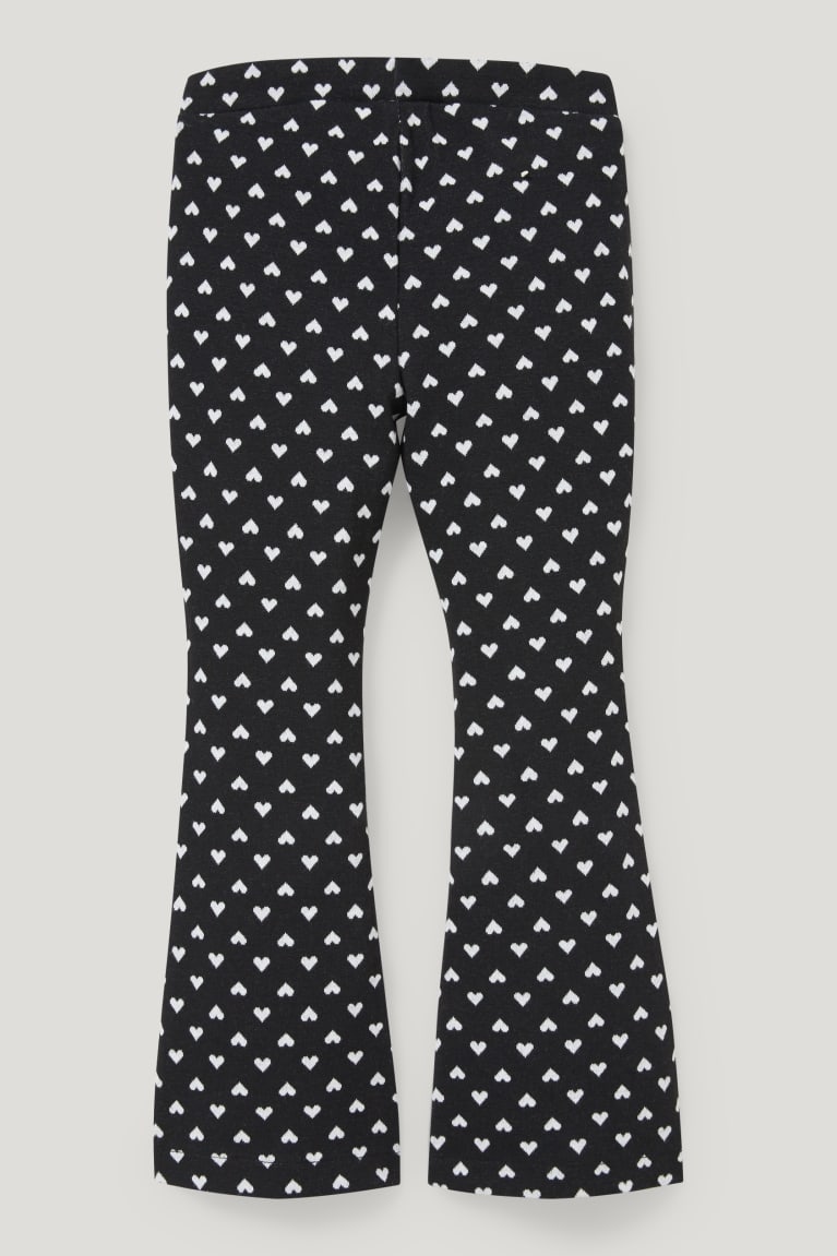 Black / White C&A Leggings Recycled Patterned Girls' Trousers | NJBEF-7034