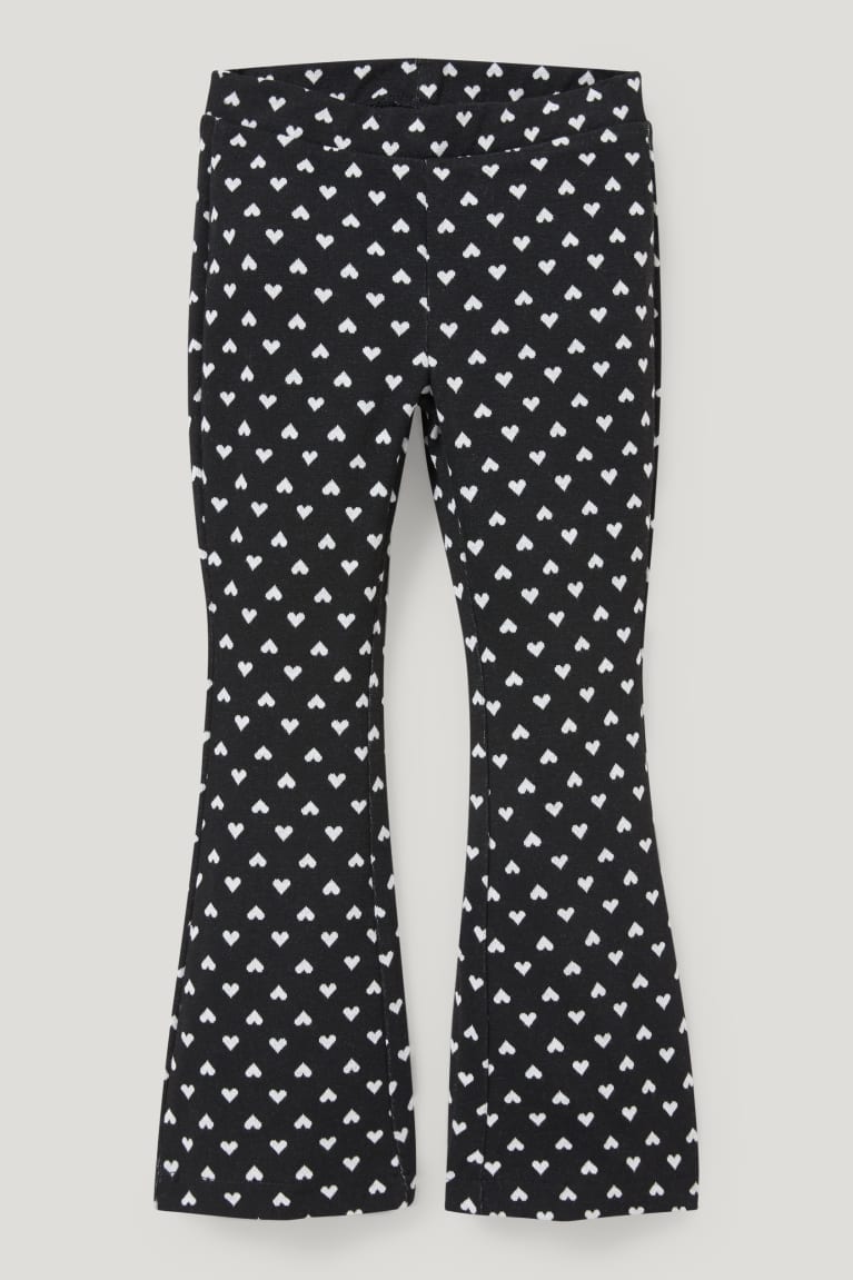 Black / White C&A Leggings Recycled Patterned Girls\' Trousers | NJBEF-7034