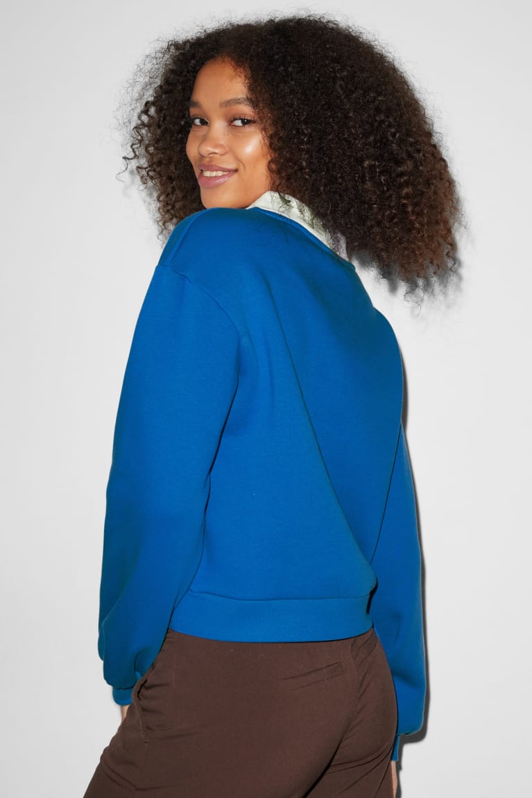 Blue C&A Clockhouse 2-in-1 Look Women's Sweatshirts | TRHVZ-2759