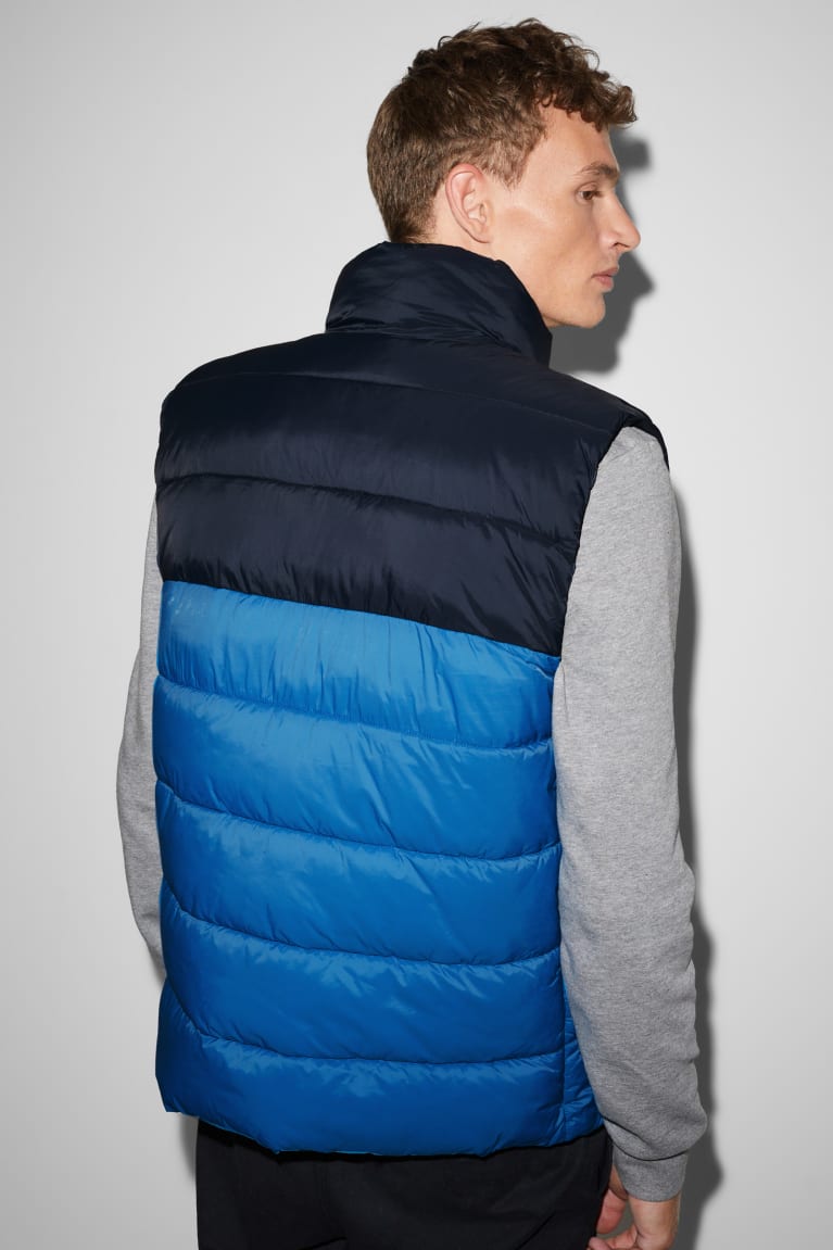 Blue C&A Clockhouse Quilted Gilet Recycled Men's Jackets | RFQSN-5021