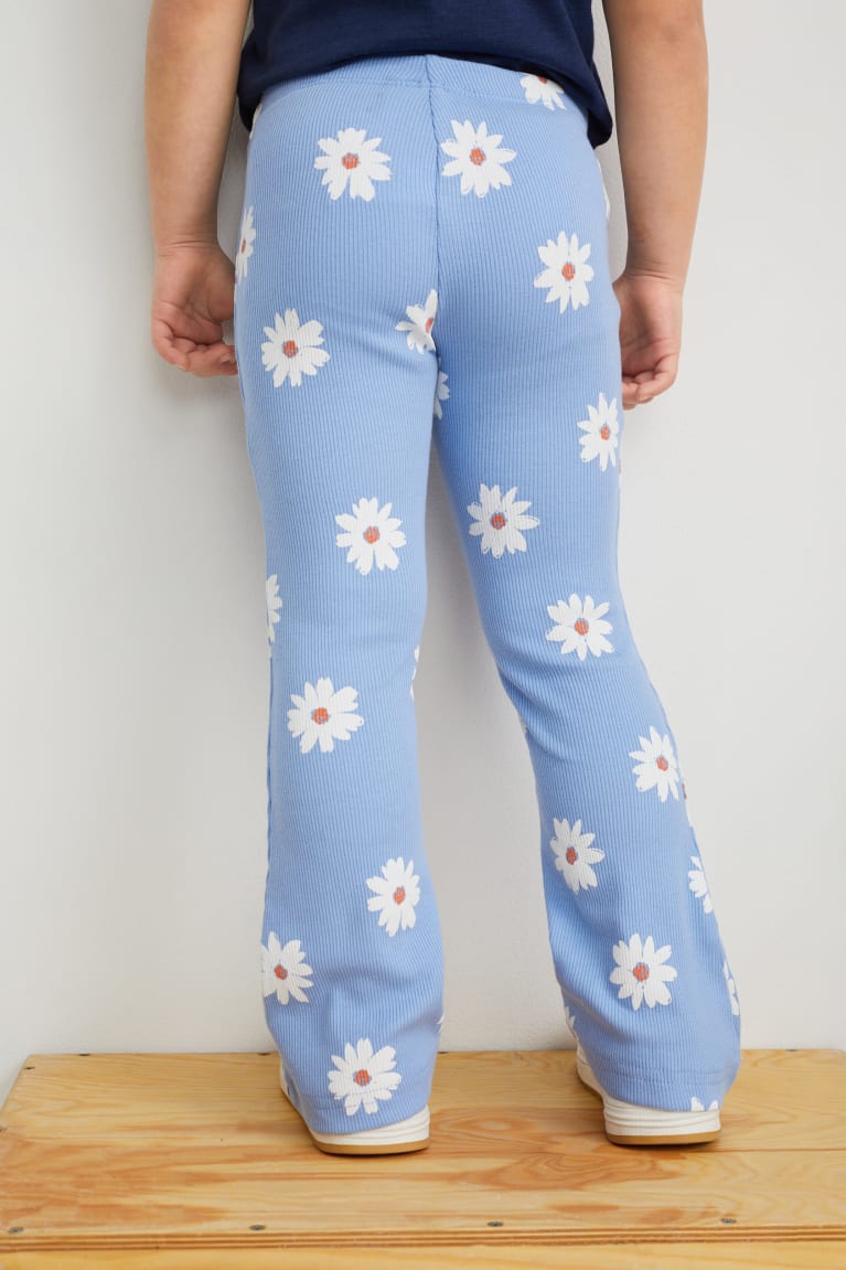 Blue C&A Leggings Floral Girls' Trousers | FZTJD-3250